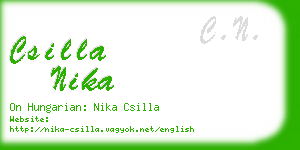 csilla nika business card